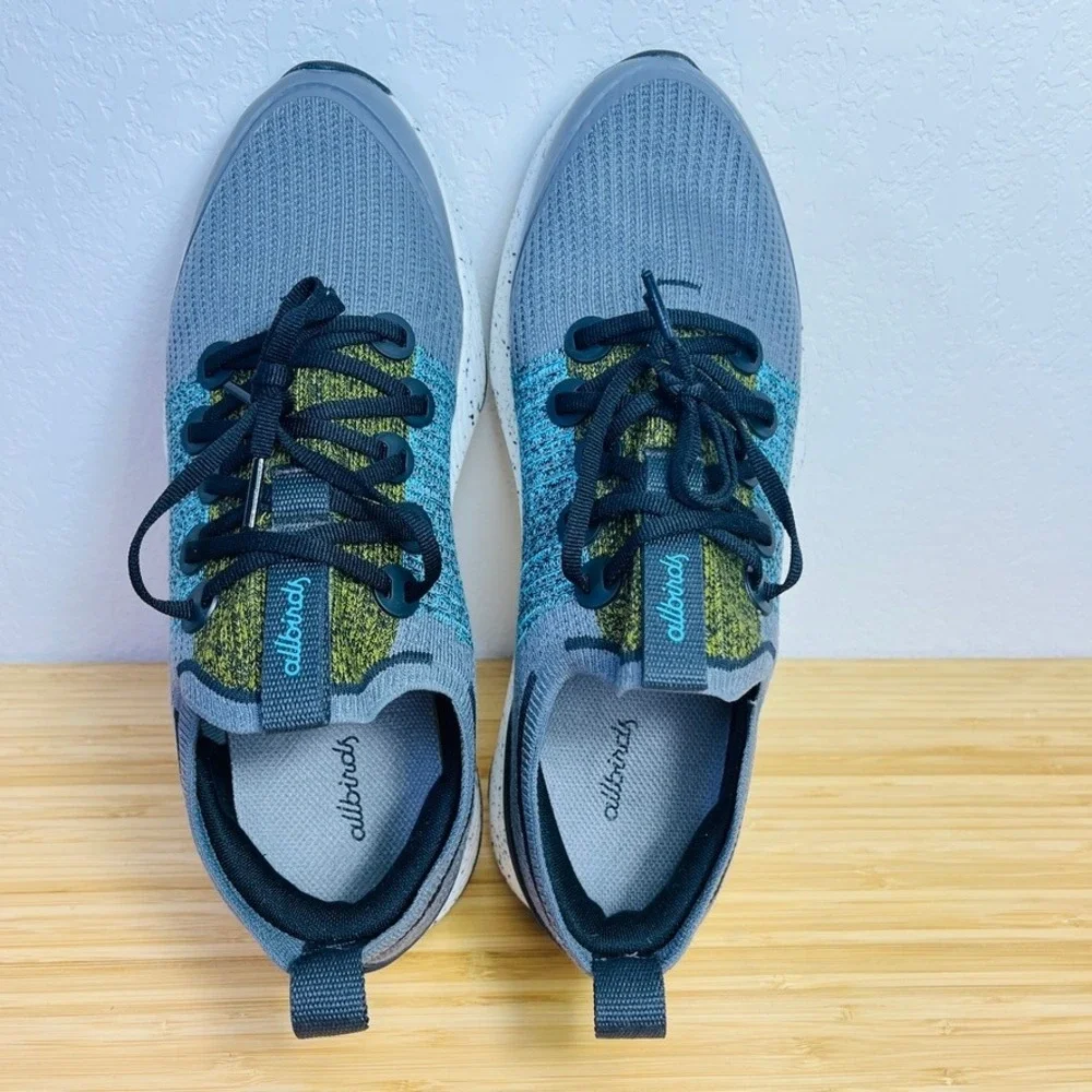 Allbirds Wool Runner Mizzles Women's Running Shoes Gray Teal Yellow Size 11 - Picture 9 of 9